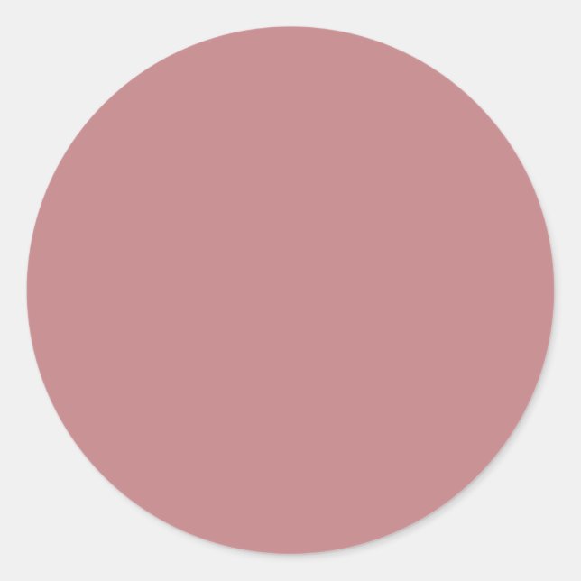 Dusty Rose Solid Color Classic Round Sticker (Front)
