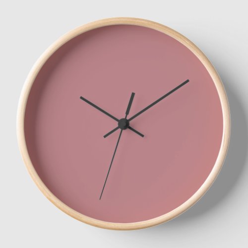 Dusty Rose Solid Color Clock