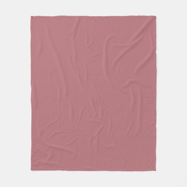 Dusty Rose Solid Color  Fleece Blanket (Front)