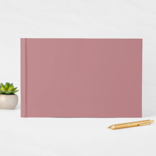 Dusty Rose Solid Color Guest Book