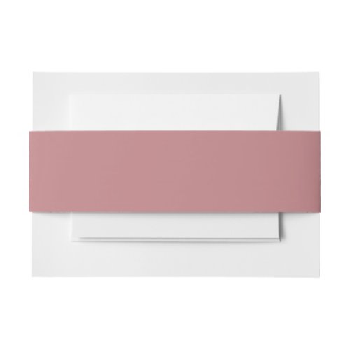 Dusty Rose Solid Color Invitation Belly Band