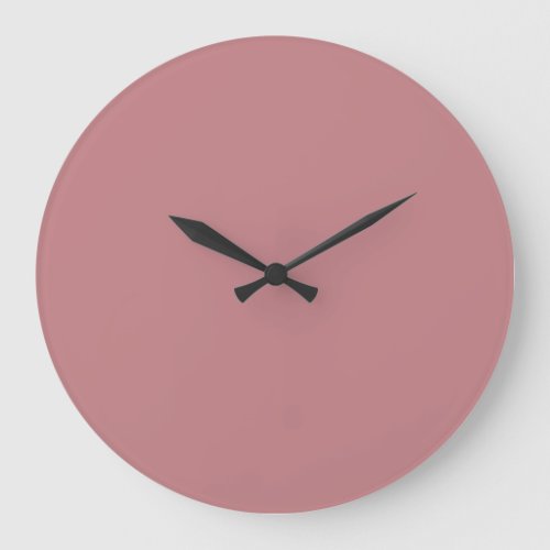 Dusty Rose Solid Color Large Clock