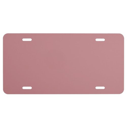 Dusty Rose Solid Color License Plate