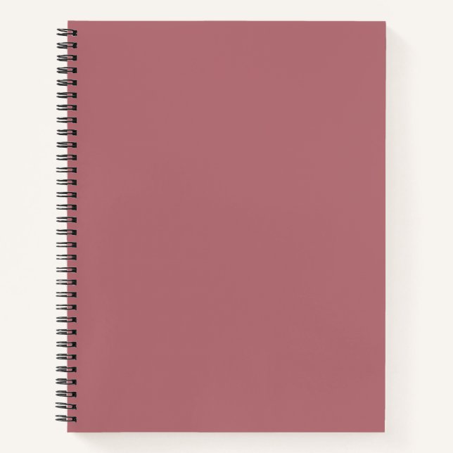 Dusty Rose Solid Color  Notebook (Front)