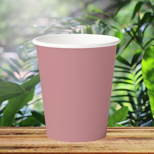 Dusty Rose Solid Color Paper Cups