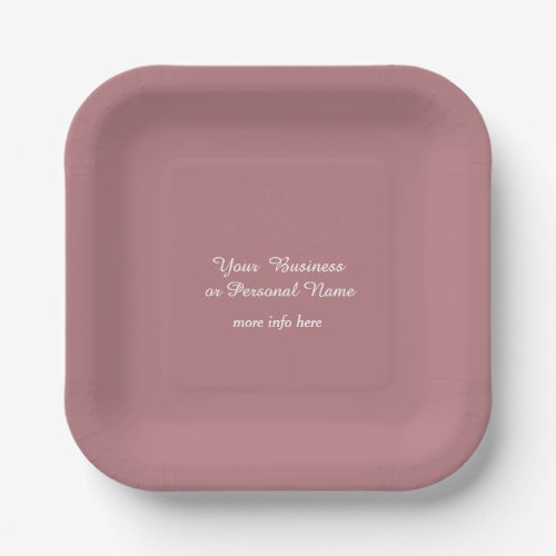 dusty rose solid color paper plates