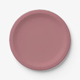 Dusty Rose Solid Color Paper Plates
