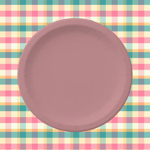 Dusty Rose Solid Color Paper Plates
