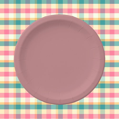 Dusty Rose Solid Color Paper Plates
