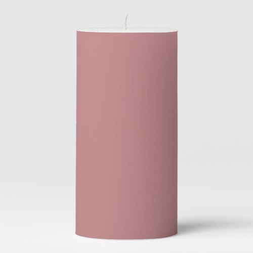 Dusty Rose Solid Color Pillar Candle