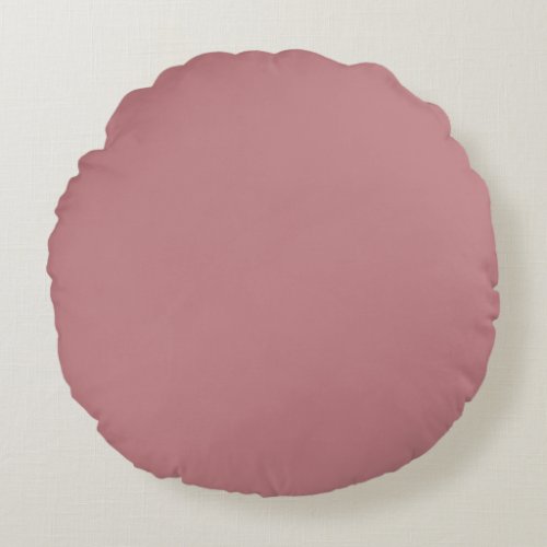 Dusty Rose Solid Color Round Pillow