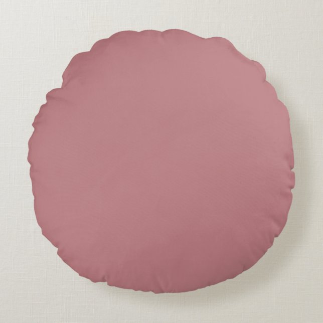 Dusty Rose Solid Color Round Pillow (Front)
