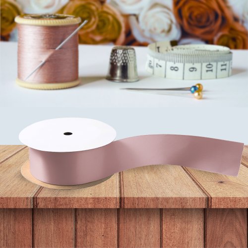 Dusty Rose Solid Color Simple Minimalist Satin Ribbon