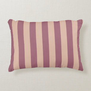 Dusty Rose Striped Accent Pillow
