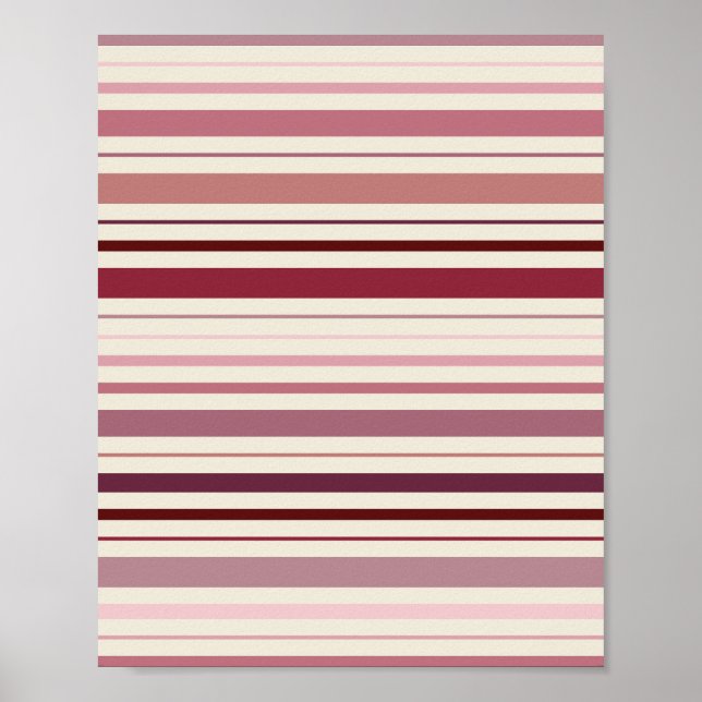 Dusty Rose Stripes Poster (Front)