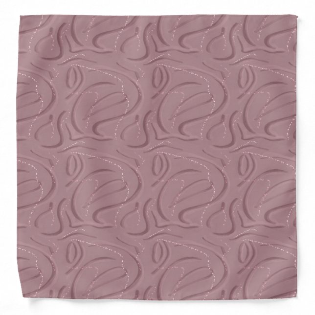 Dusty Rose Swirls and Spatters Bandana (Front)