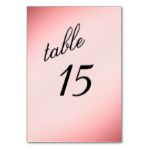 Dusty Rose Table Number