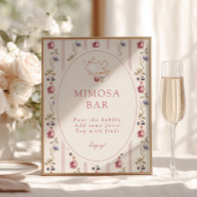Dusty Rose Tea Party Mimosa Bar