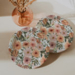 Dusty Rose Terracotta Floral Paper Plates<br><div class="desc">Celebrate in style with these elegant paper plates with dusty rose and burnt orange watercolor flowers.</div>