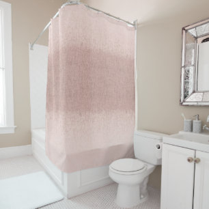 Dusty Rose Terracotta Pink Ombre Abstract Texture Shower Curtain