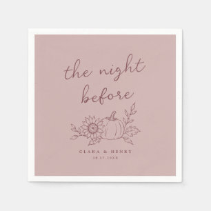 Dusty Rose The Night Before Pumpkin Rehearsal Napkins