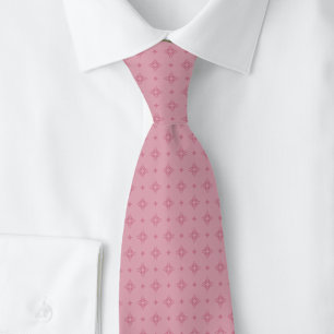 Dusty Rose Tribal Motif Neck Tie