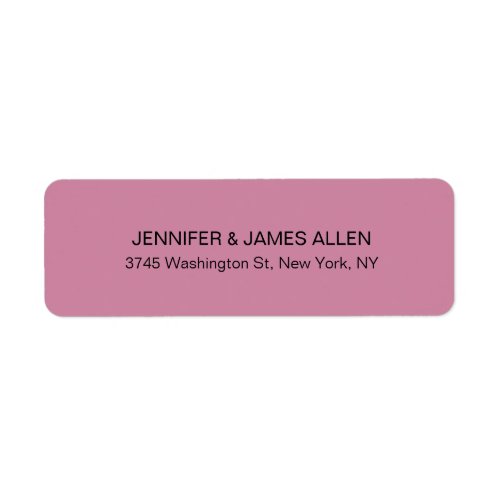 Dusty Rose Unique Creative Clean Style Family Name Label