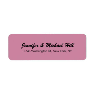 Dusty Rose Unique Creative Script Family Name Label