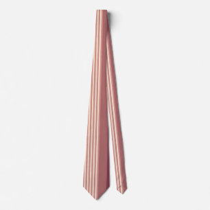 Dusty Rose Warm Muted Pinks Bold Stripes Neck Tie