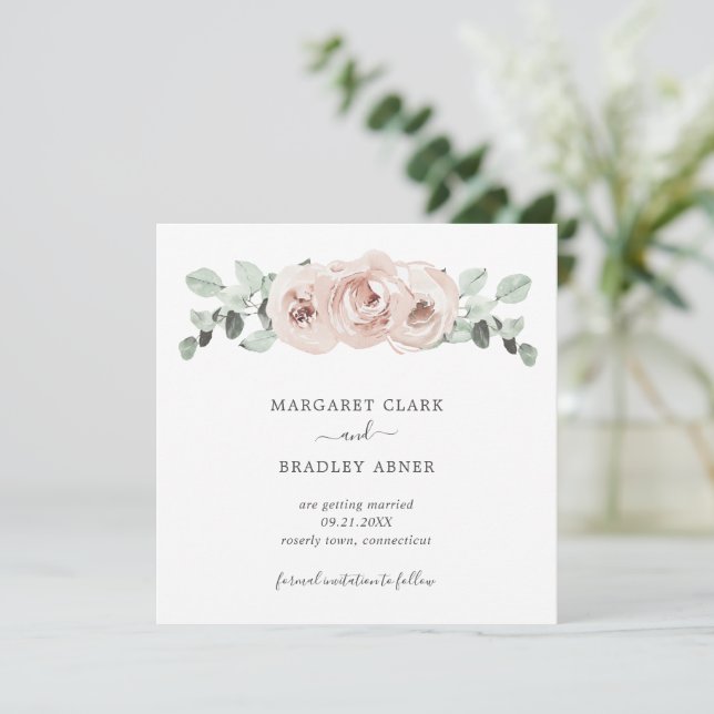 Dusty Rose Watercolor Floral Elegant Wedding (Standing Front)