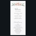 Dusty Rose Watercolor Floral Elegant Wedding Program<br><div class="desc">Modern and elegant design.</div>