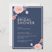 Dusty Rose Watercolor Floral Modern Bridal Shower Invitation (Front)