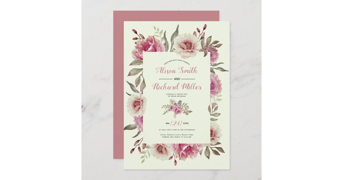 Watercolor White Floral Wedding Postage Stamp, Zazzle