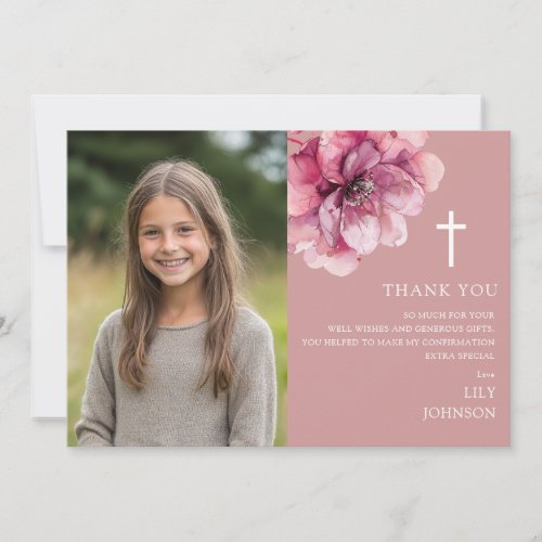 Dusty Rose Watercolor Flower Photo Confirmation