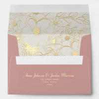 Elegant Ivory Minimalist A7 5x7 Wedding Envelope