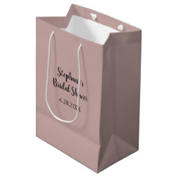 Dusty Rose Wedding Custom Light Pink Bridal Shower Medium Gift Bag