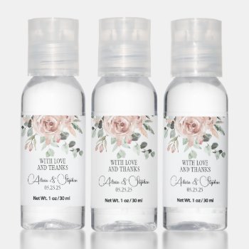 Dusty Rose Wedding Hand Sanitizer Favors by AnnounceIt at Zazzle