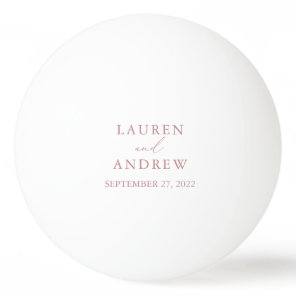 Dusty Rose Wedding Personalized Ping Pong Ball
