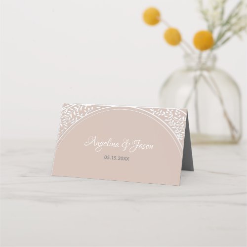 Dusty Rose Wedding Place Card