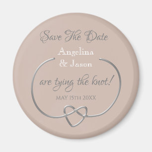 Dusty Rose Wedding Save The Date Invitation Magnet