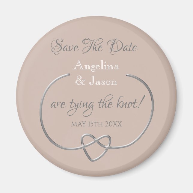 Dusty Rose Wedding Save The Date Invitation Magnet (Front)