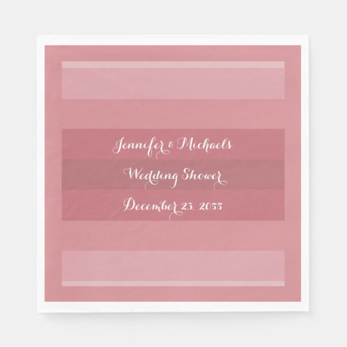Dusty Rose Wedding Shower Anniversary Party Paper Napkins