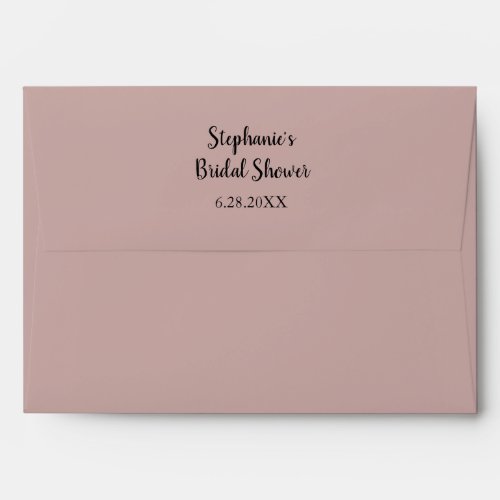 Dusty Rose Weddings Pink Custom Bridal Shower Envelope
