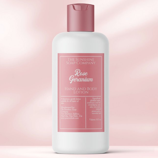 Dusty rose white waterproof cosmetics bottle label (Creator Uploaded)