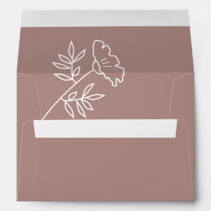 Dusty Rose Wildflower Wedding   Envelope