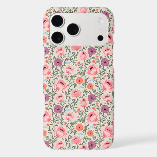 Dusty Rose Wildflowers Watercolor iPhone 17 Pro Max Case