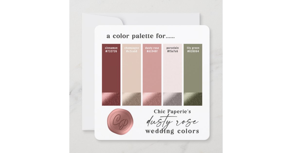 Color Pallet: Taupe, Blush, Dusty Rose, Dark Emerald