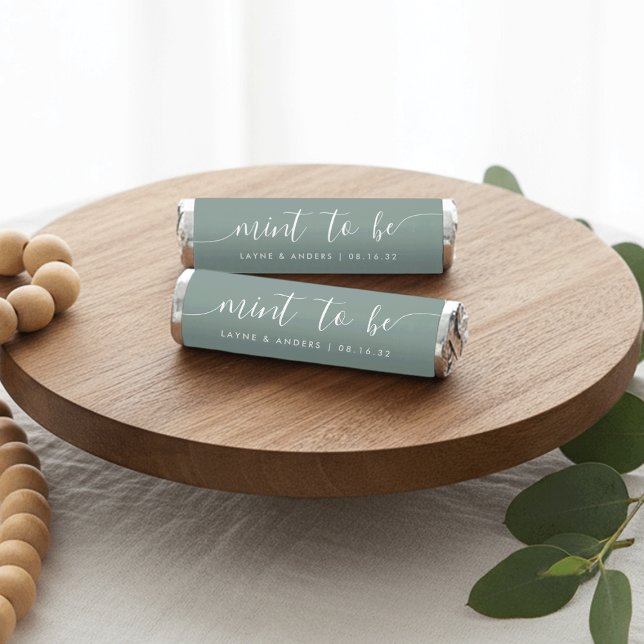 Dusty Sage | Elegant Script Personalized Wedding Breath Savers® Mints (Creator Uploaded)