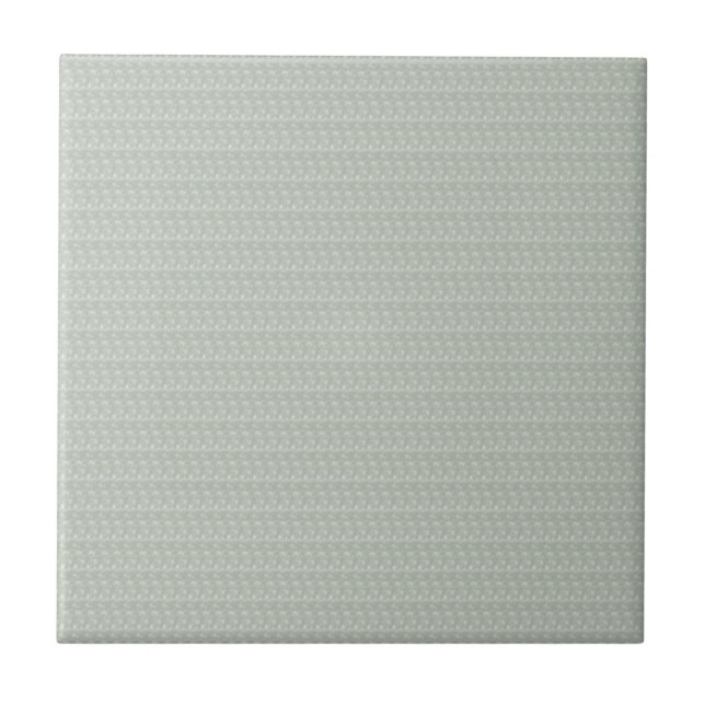 Dusty Sage Faint Print Texture  Ceramic Tile (Front)