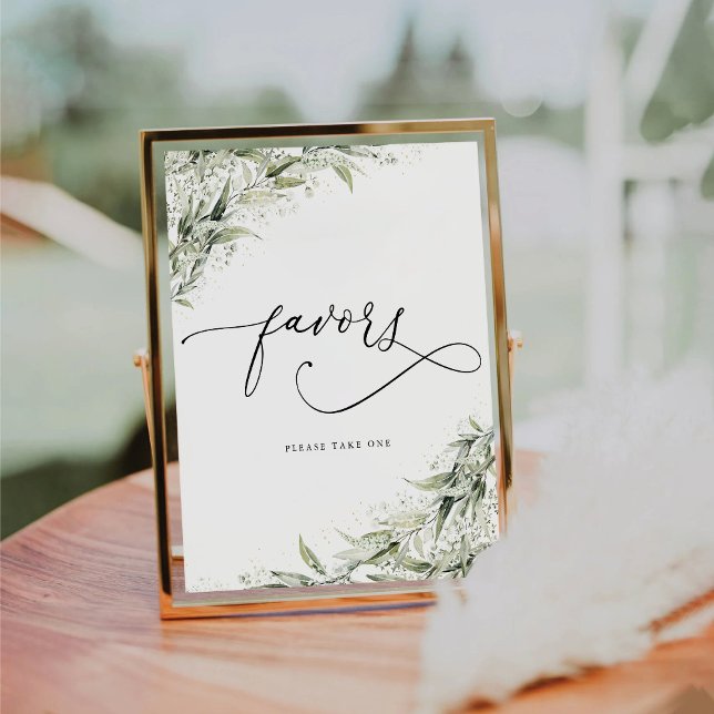 Dusty Sage green Favors Sign (Creator Uploaded)